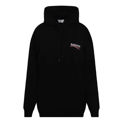 Balenciaga Political Campaign Medium Fit Hoodie 'Black' 578135TKVI91070 - 1
