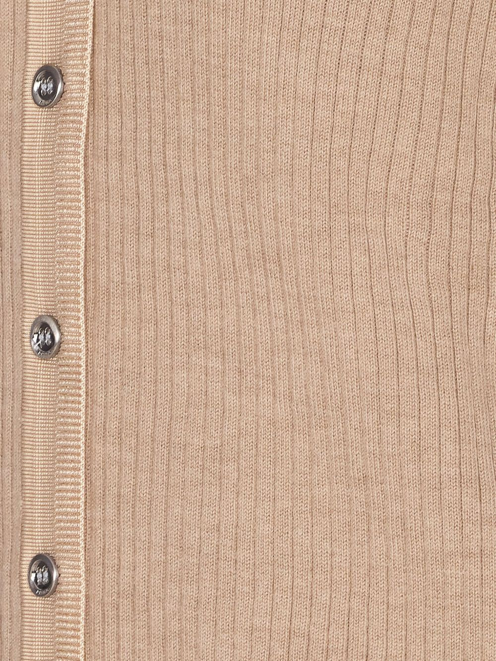 ribbed V-neck cardigan - 3