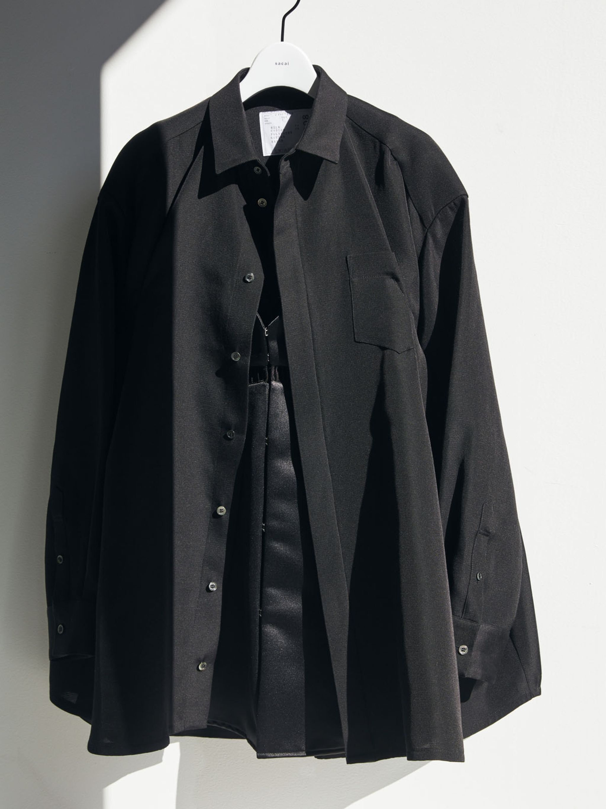 Double-Faced Silk Cotton Shirt Dress - 1