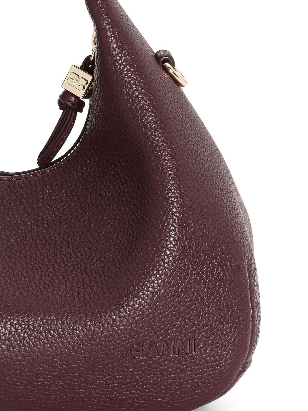 mini textured leather tote bag - 6
