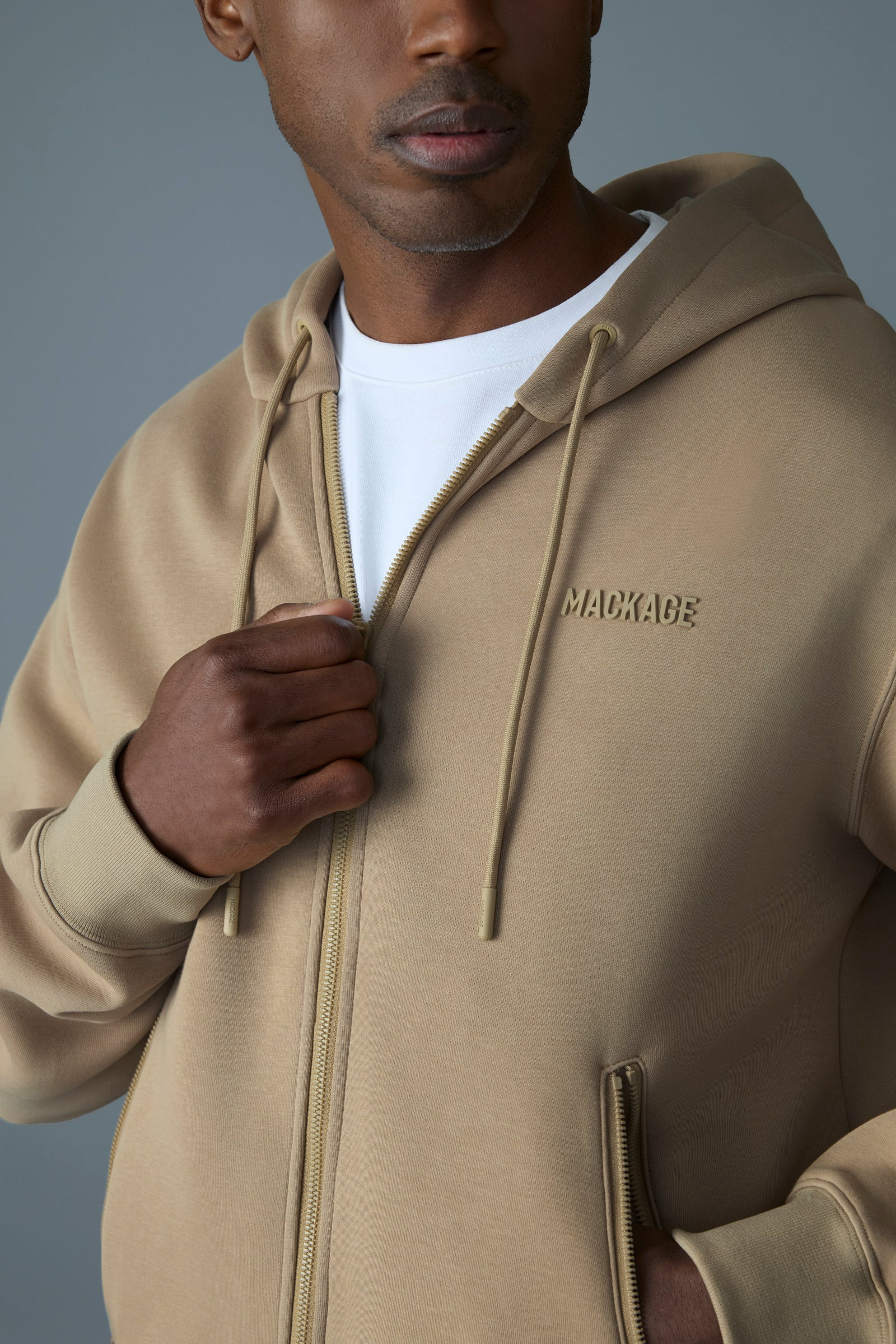 KRYSTOS Double-face Jersey zip-up hoodie - 5