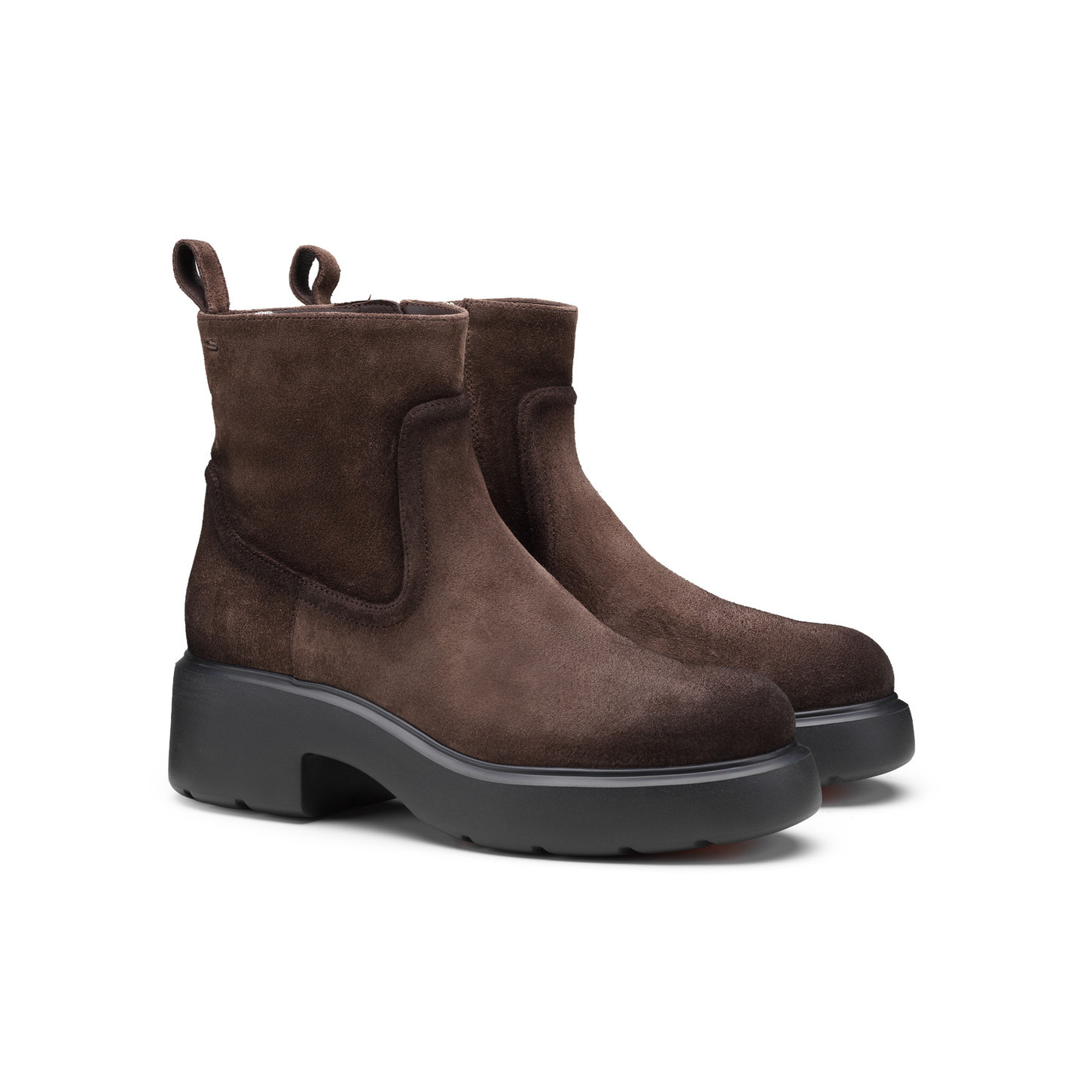 Women's dark brown suede Easy ankle boot - 2