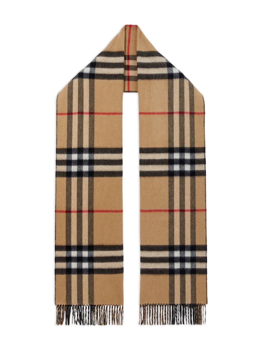 check cashmere reversible scarf - 3