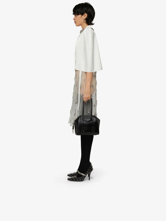 SQUARE EVENING CAPE IN CREPE - 3