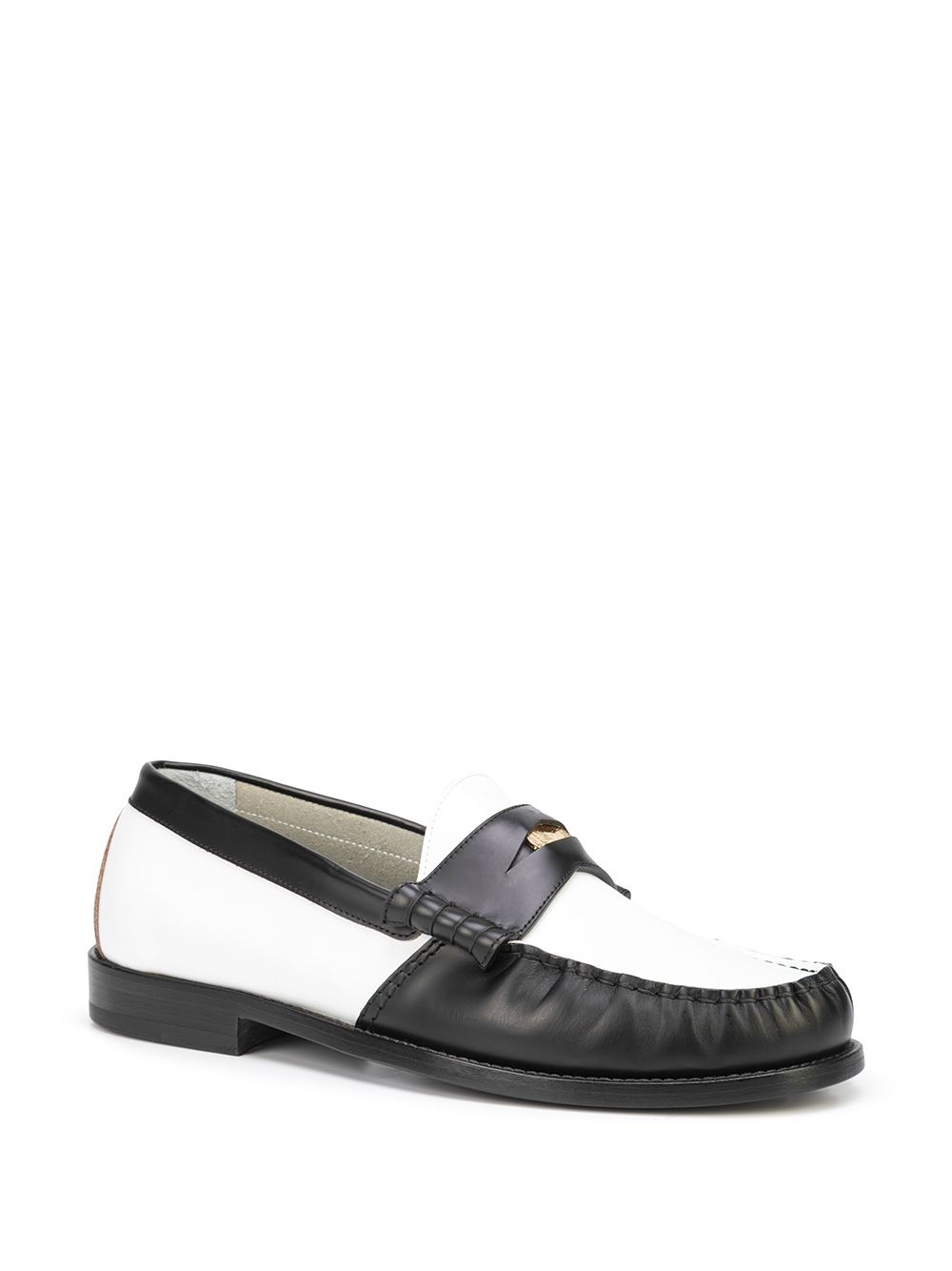 colour-block penny loafers - 2