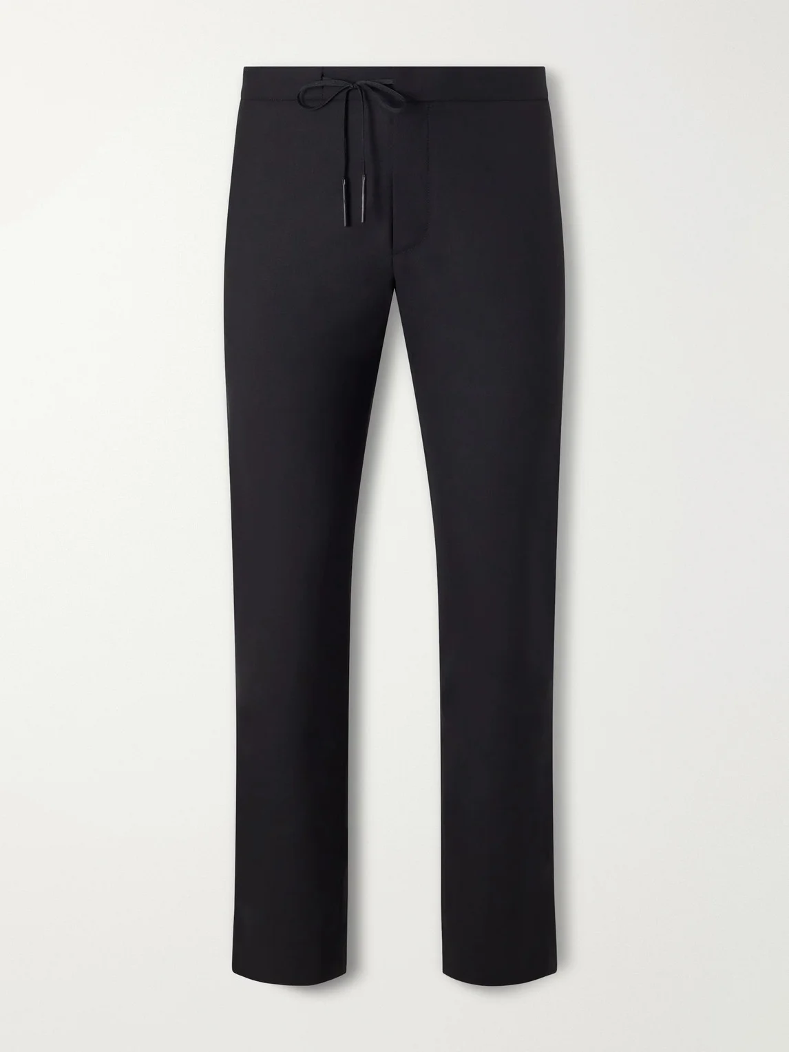 Straight-Leg Drawstring Virgin Wool Trousers - 1