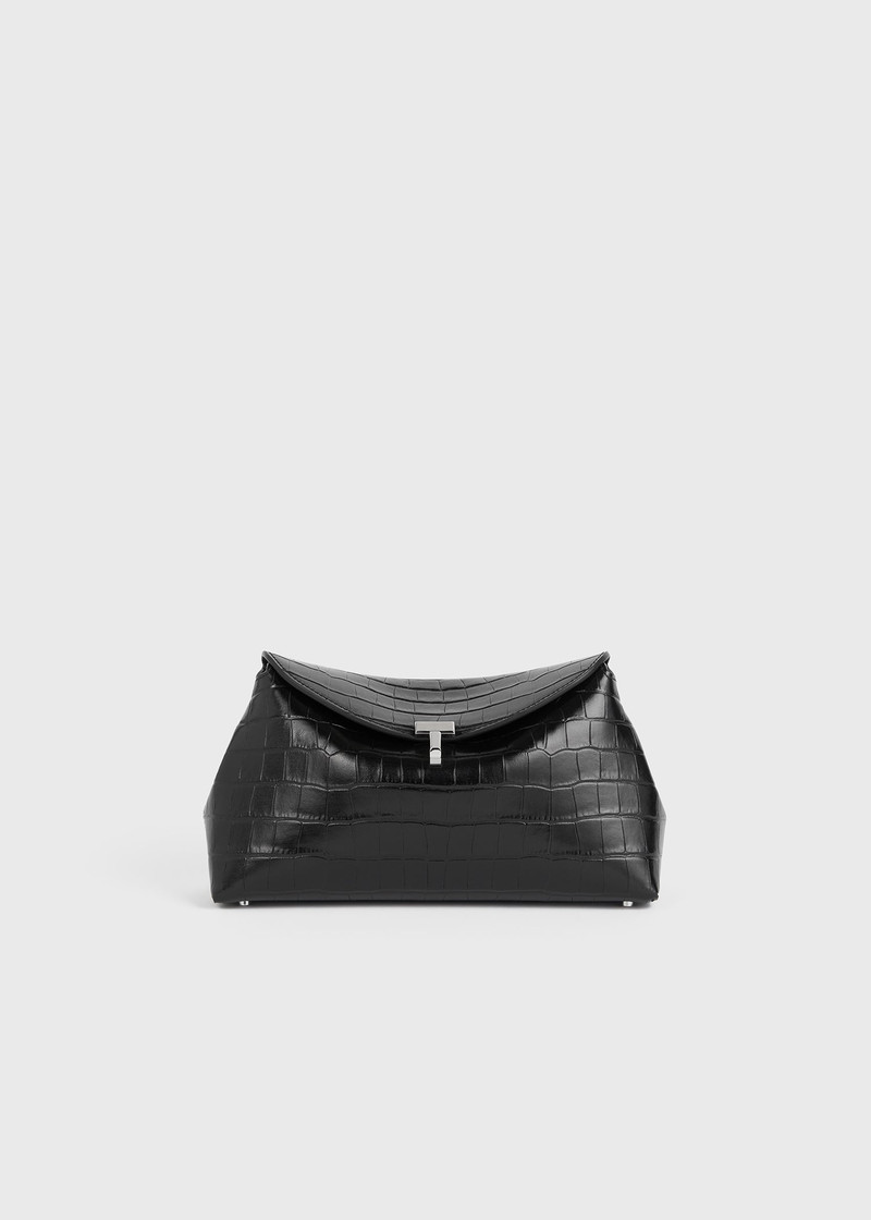 T-Lock clutch black croco 1