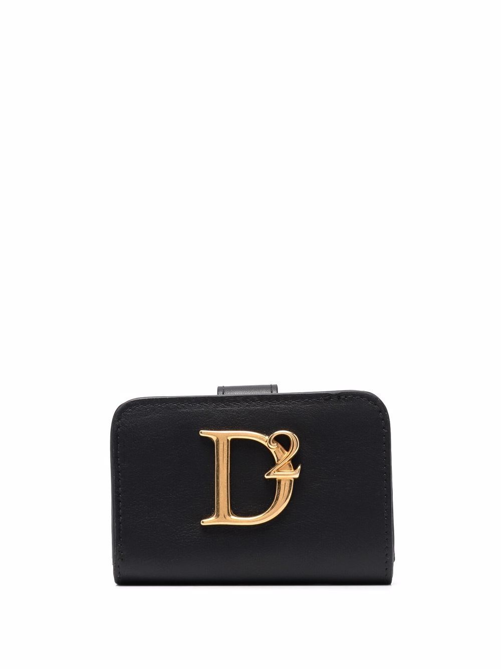 logo-lettering leather wallet - 1