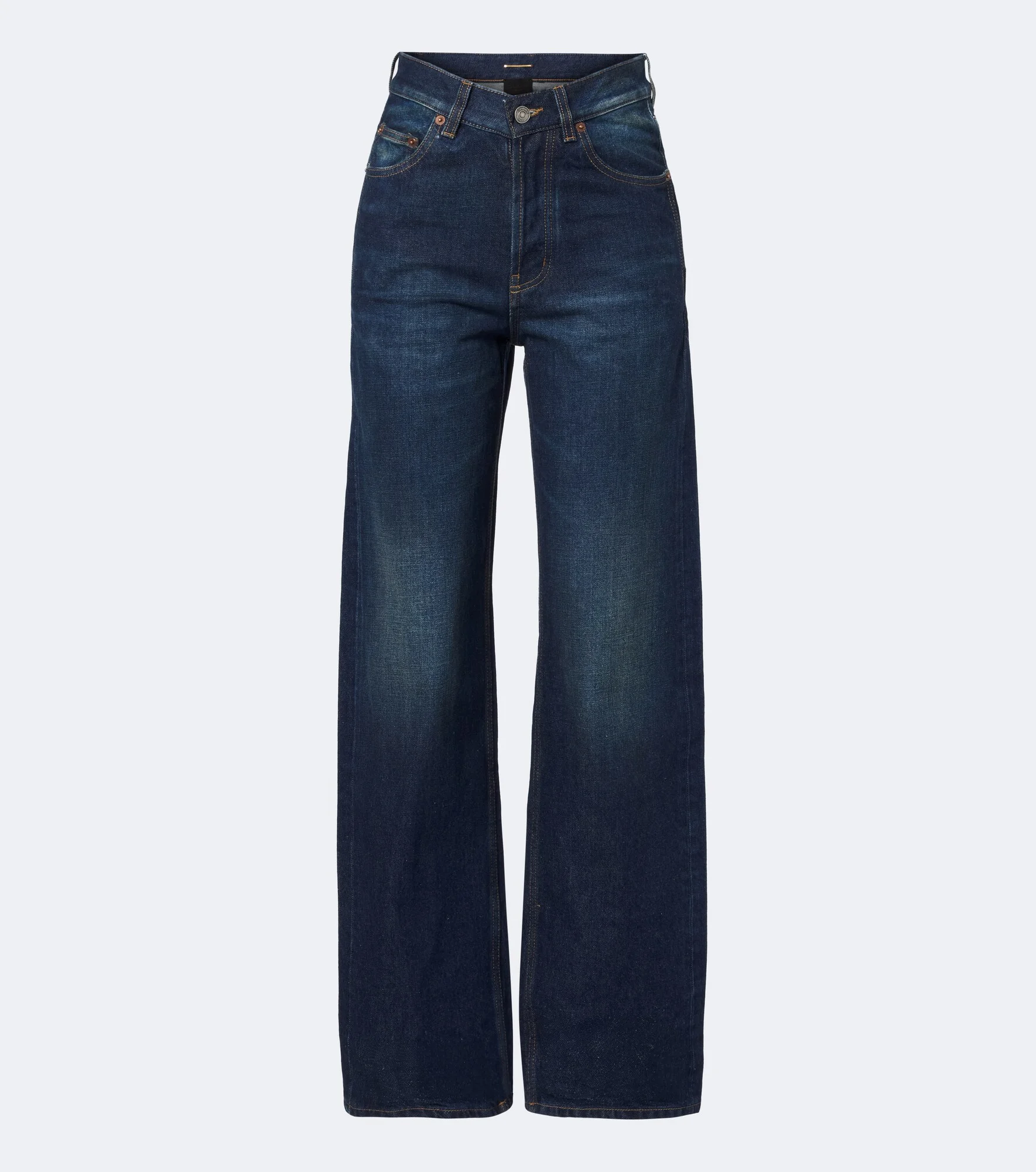 Faded wide-leg jeans - 1