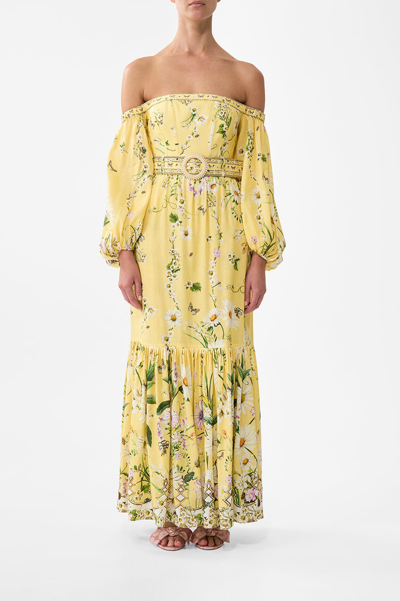 CAMILLA PUFF SLEEVE CORSET DRESS outlook