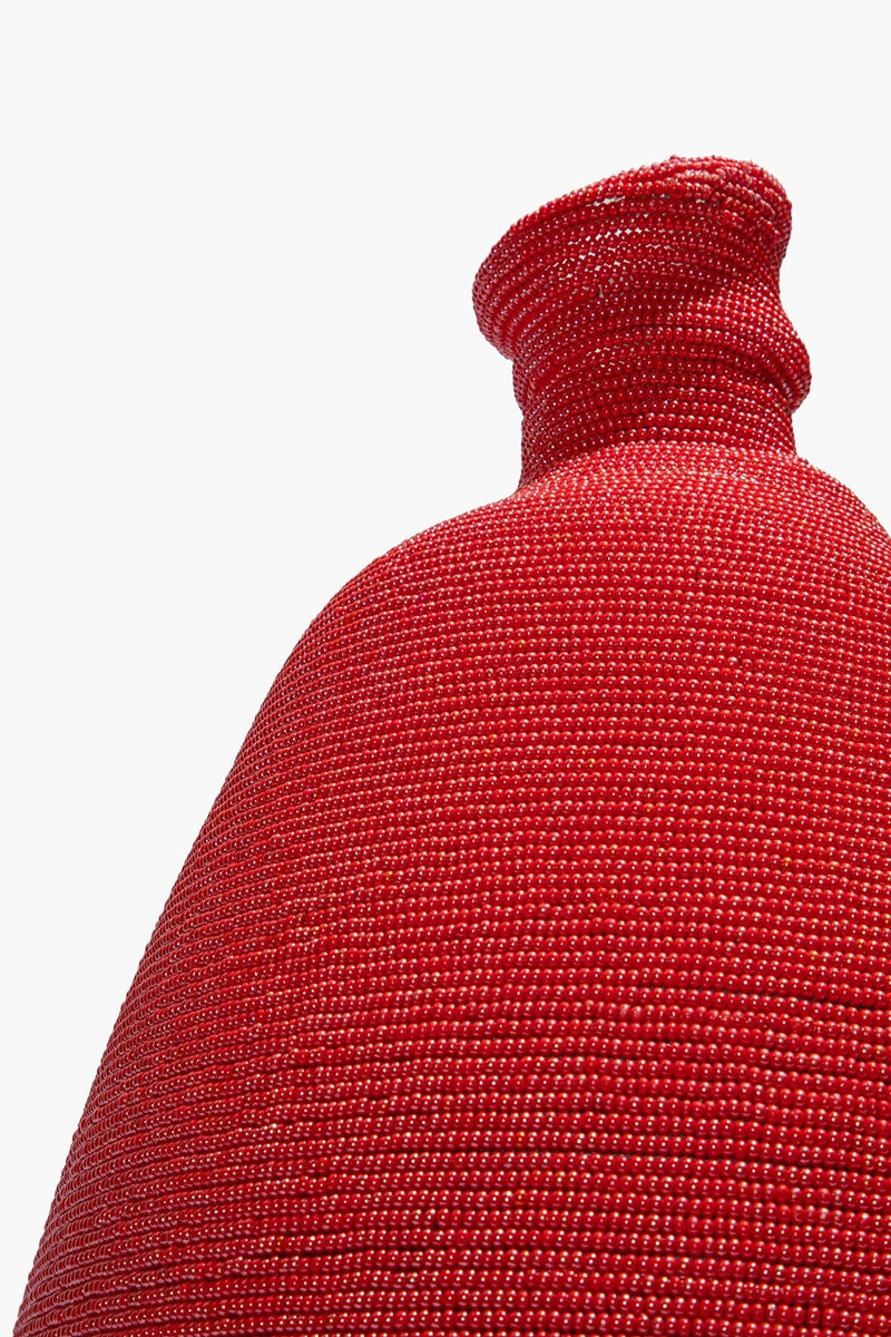 STAUD STAUD TALL BEADED VASE RED outlook