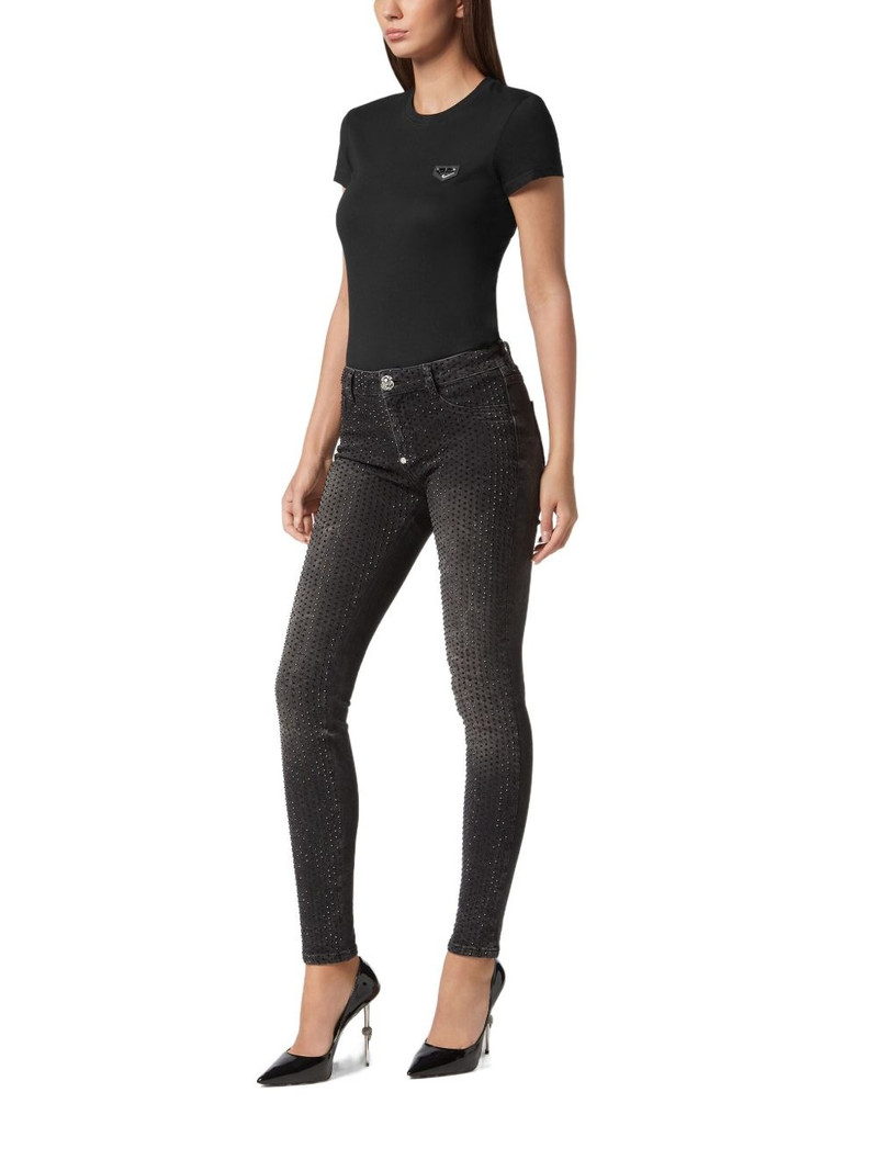 PHILIPP PLEIN crystal-embellished jeans outlook