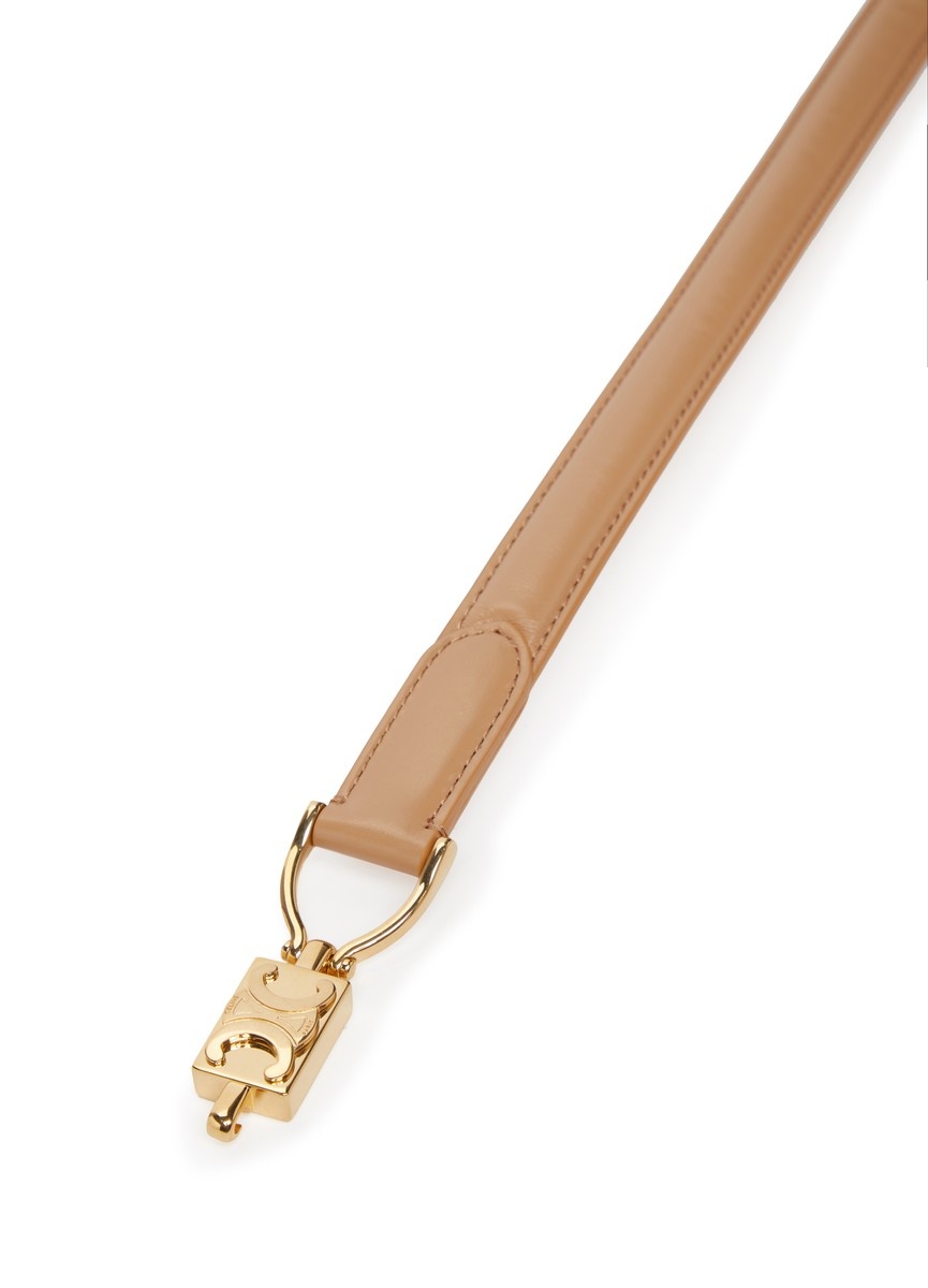 Small block Triomphe belt in smooth calfskin - 3