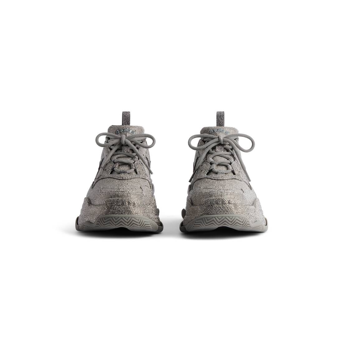 Men's Triple S Sneaker With Rhinestones  in Dark Grey - 3