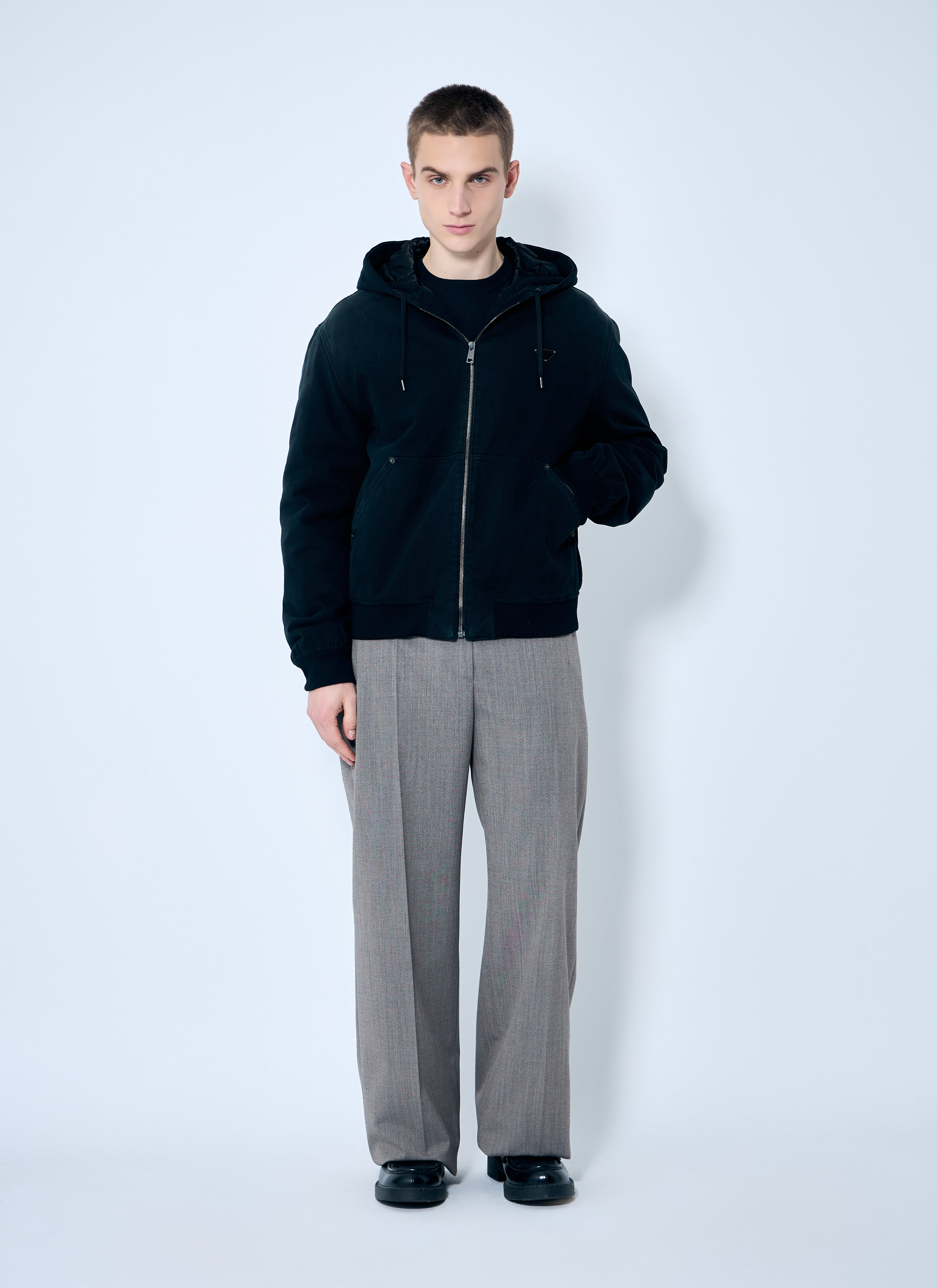 Prada Men Denim Hooded Jacket - 2