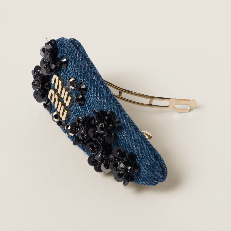 Denim hair clip 3