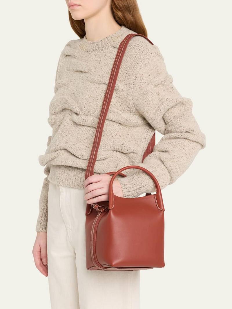 Loro Piana Bale Leather Top-Handle Bag outlook