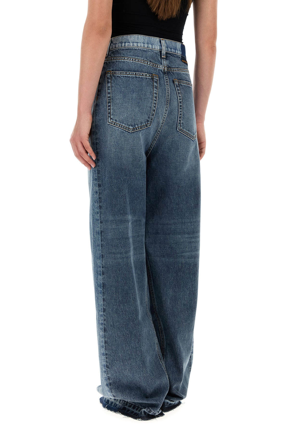 Denim ride-leg jeans - 4