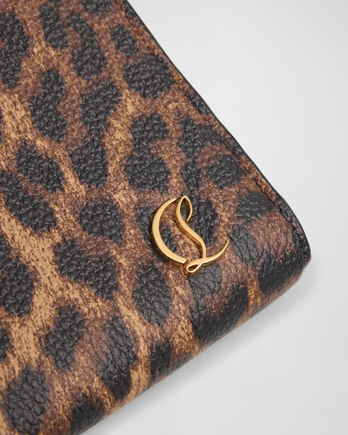 Leopard-Print Leather Pouch Bag - 5