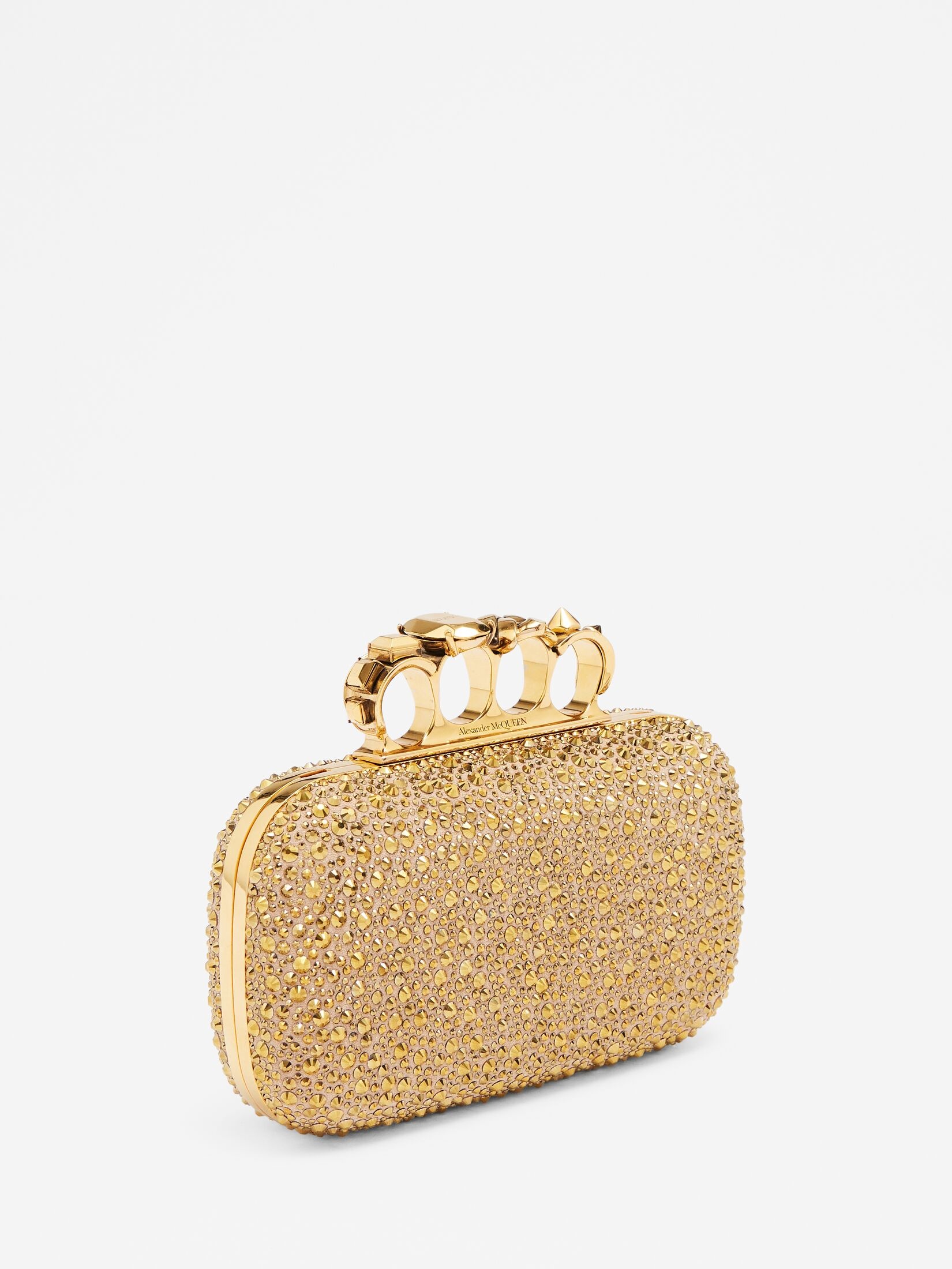Women's Knuckle Clutch in Gold - 2