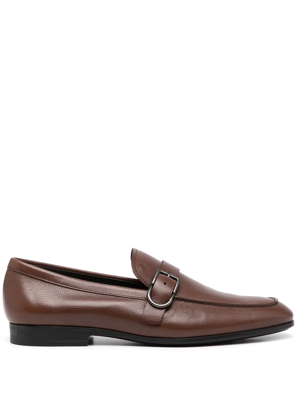 buckle-detail square-toe loafers - 1