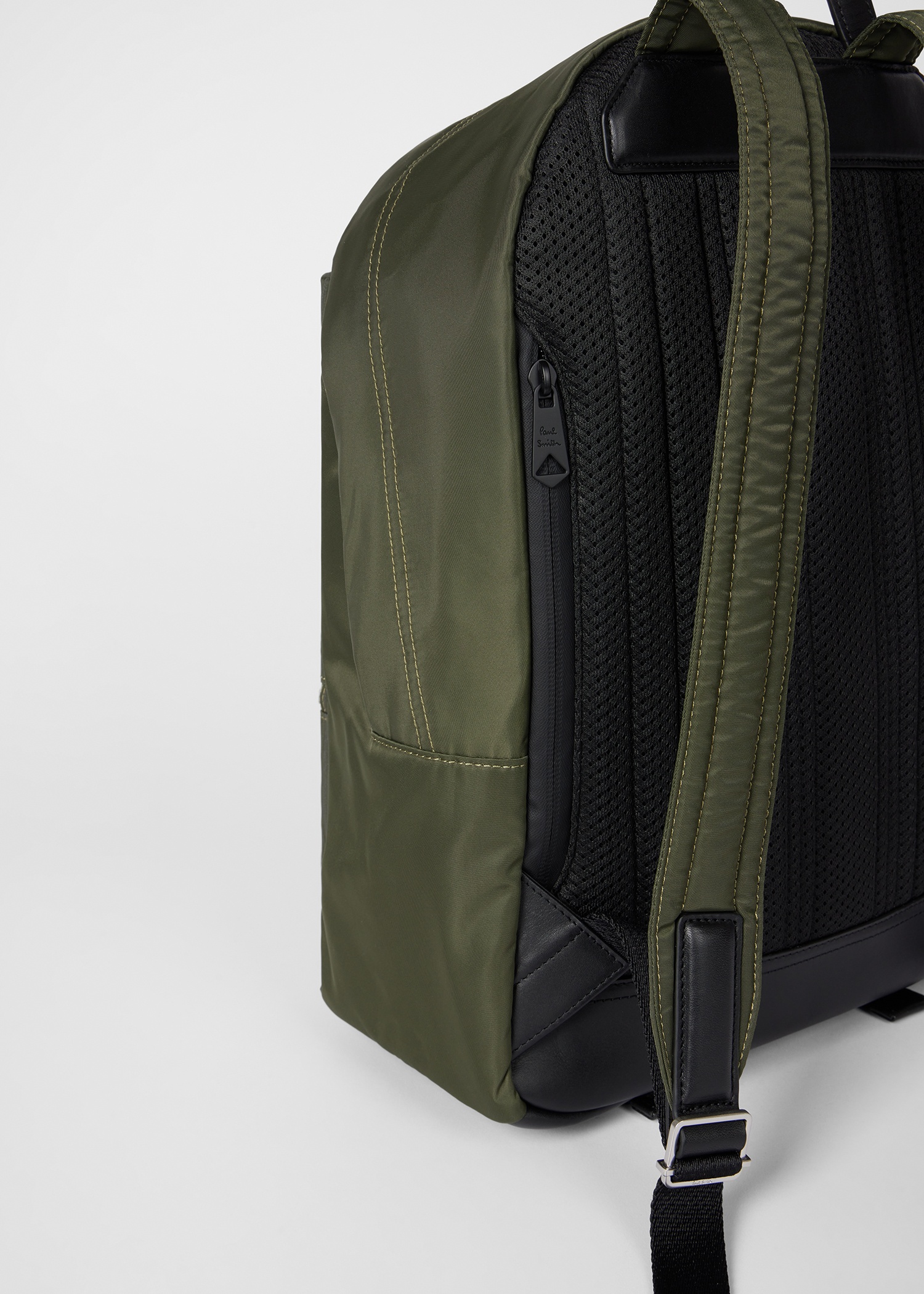 Green 'Laser Stripe' Recycled Nylon Backpack - 7