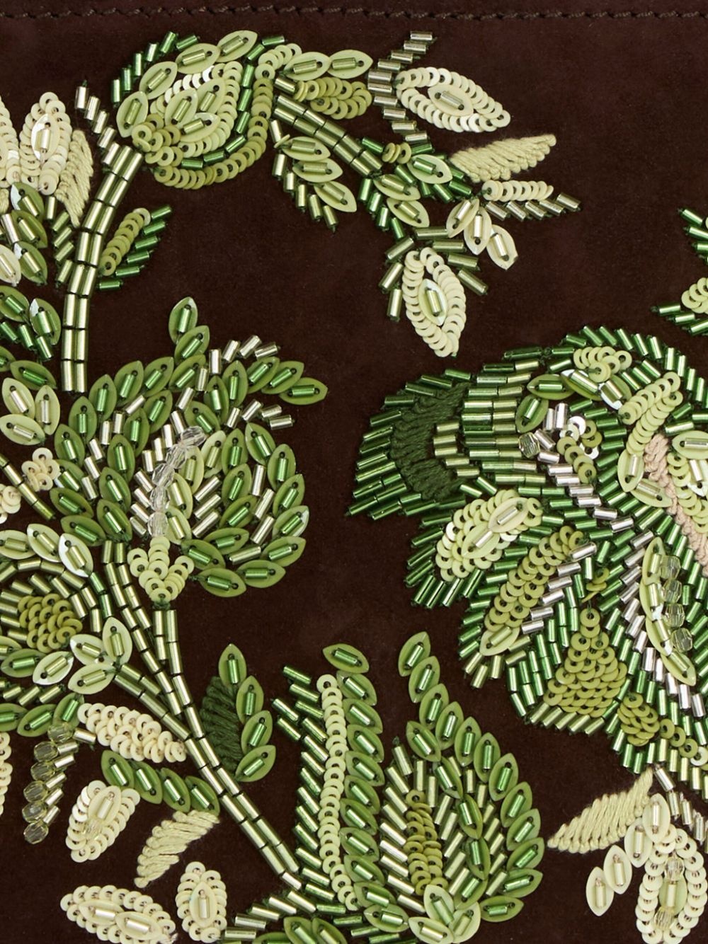 embroidered suede pouch - 5