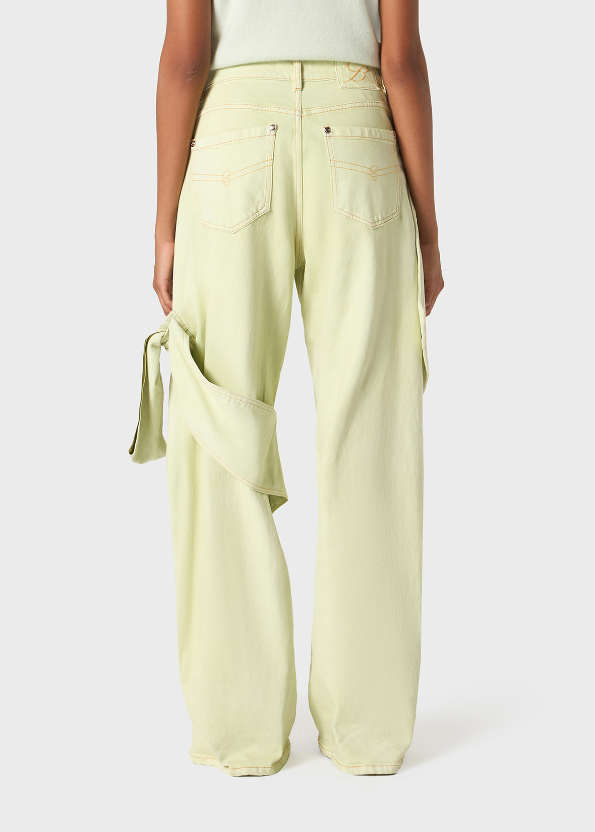 BOY FIT JEANS WITH KNOTTED SASHES - 4