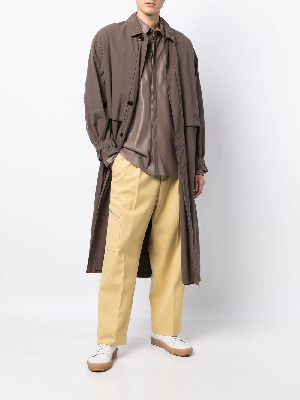 straight-leg pressed-crease trousers - 2