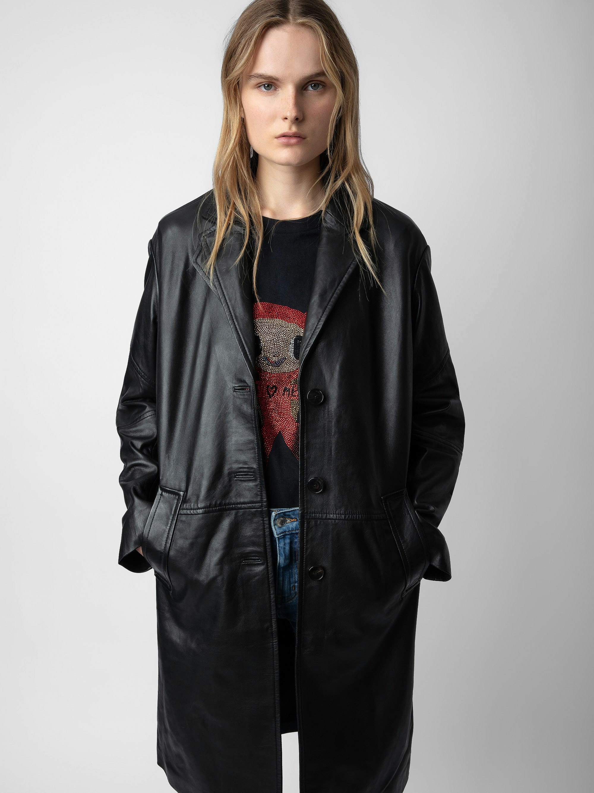 Macari Leather Coat - 5