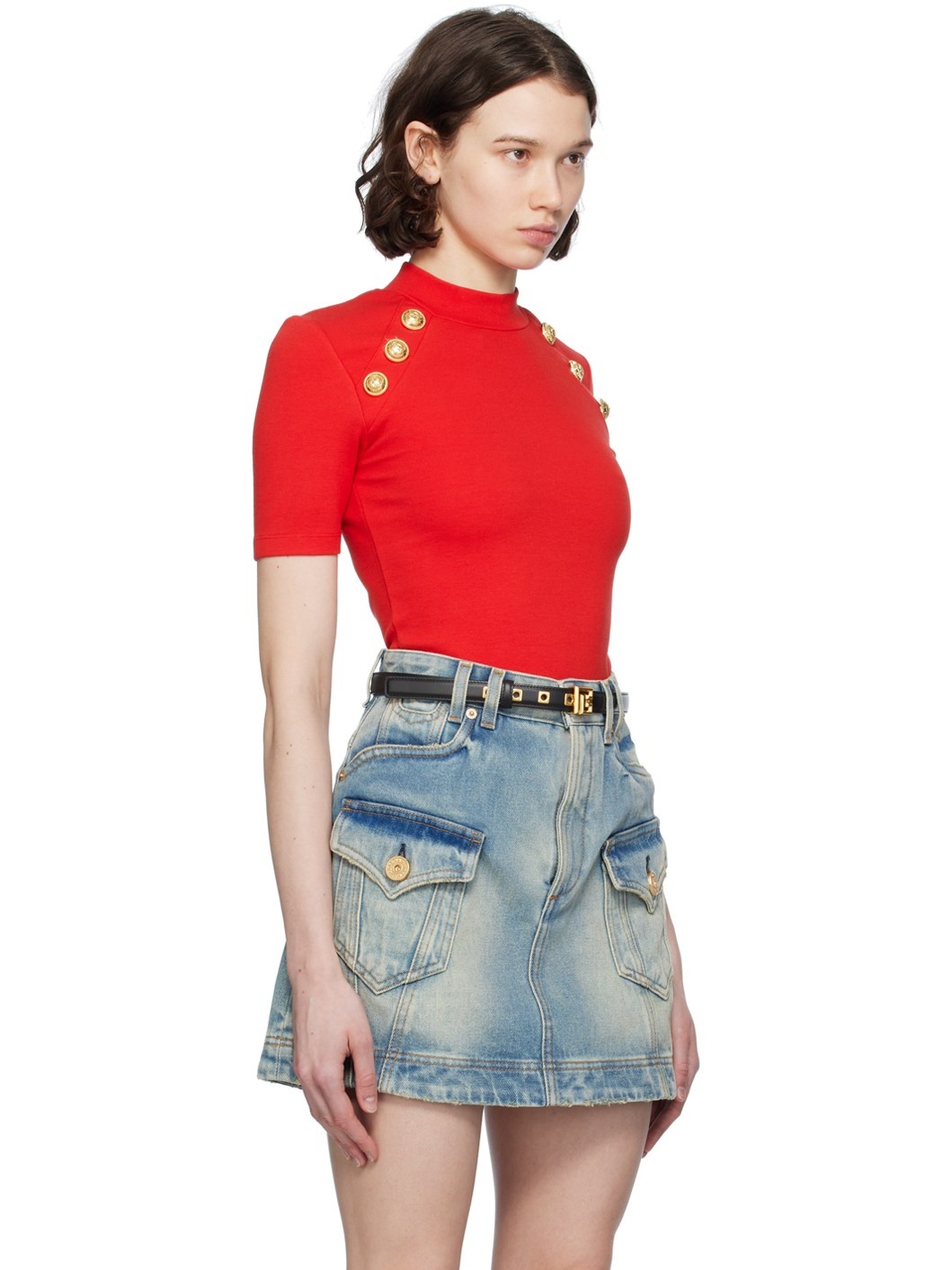 Red Button T-Shirt - 2