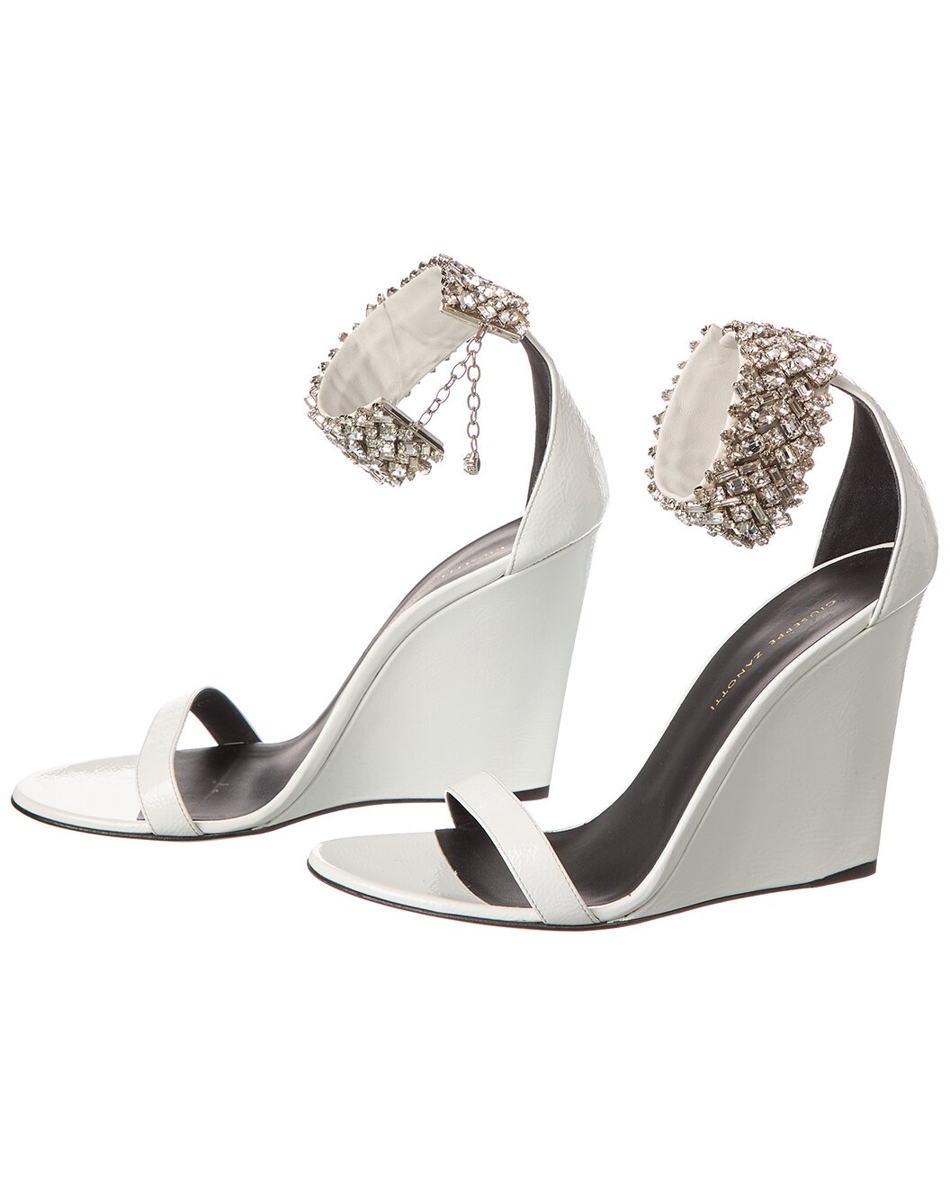 Giuseppe Zanotti Jetaime 105 Patent Wedge Sandal (Authentic Pre-Loved) - 2