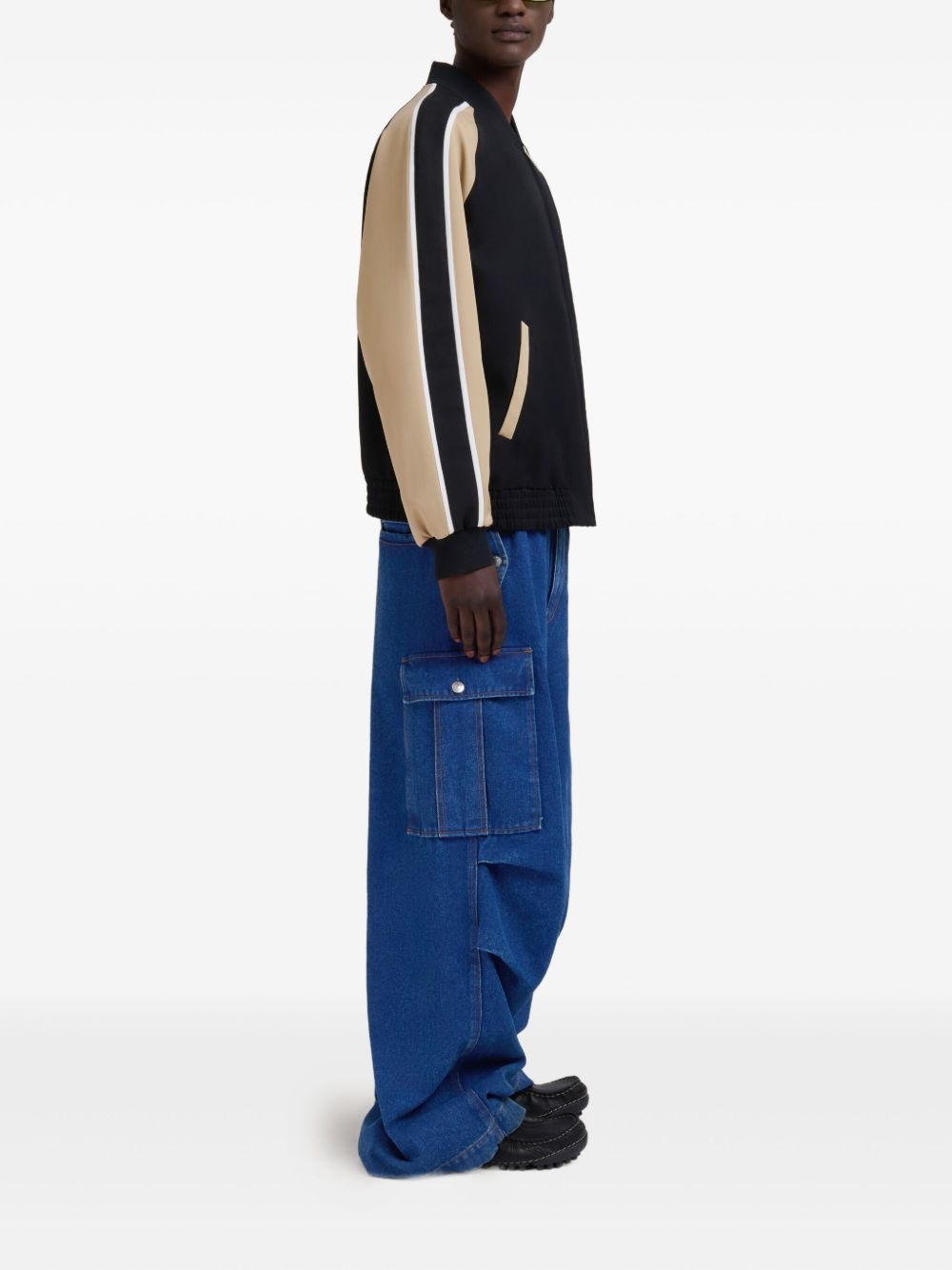 panelled bomber jacket - 3