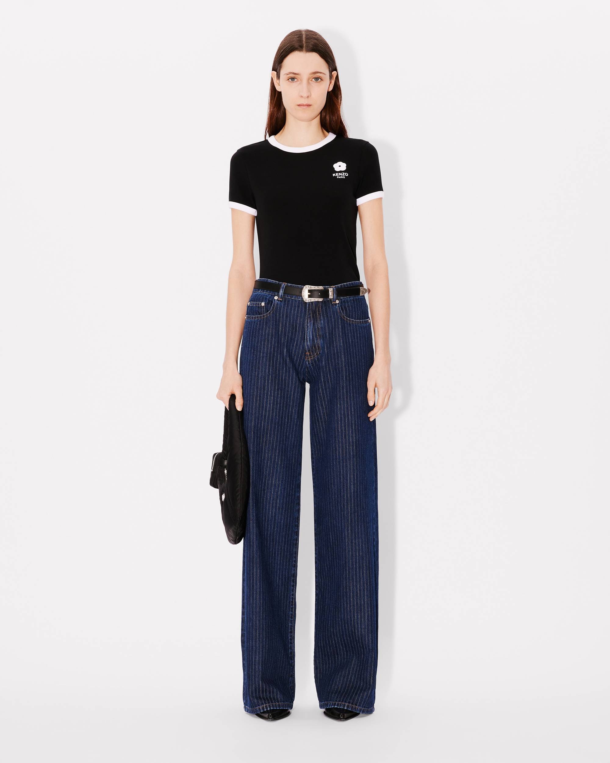 KENZO 'Boke Flower 2.0' embroidered rib T-shirt | REVERSIBLE