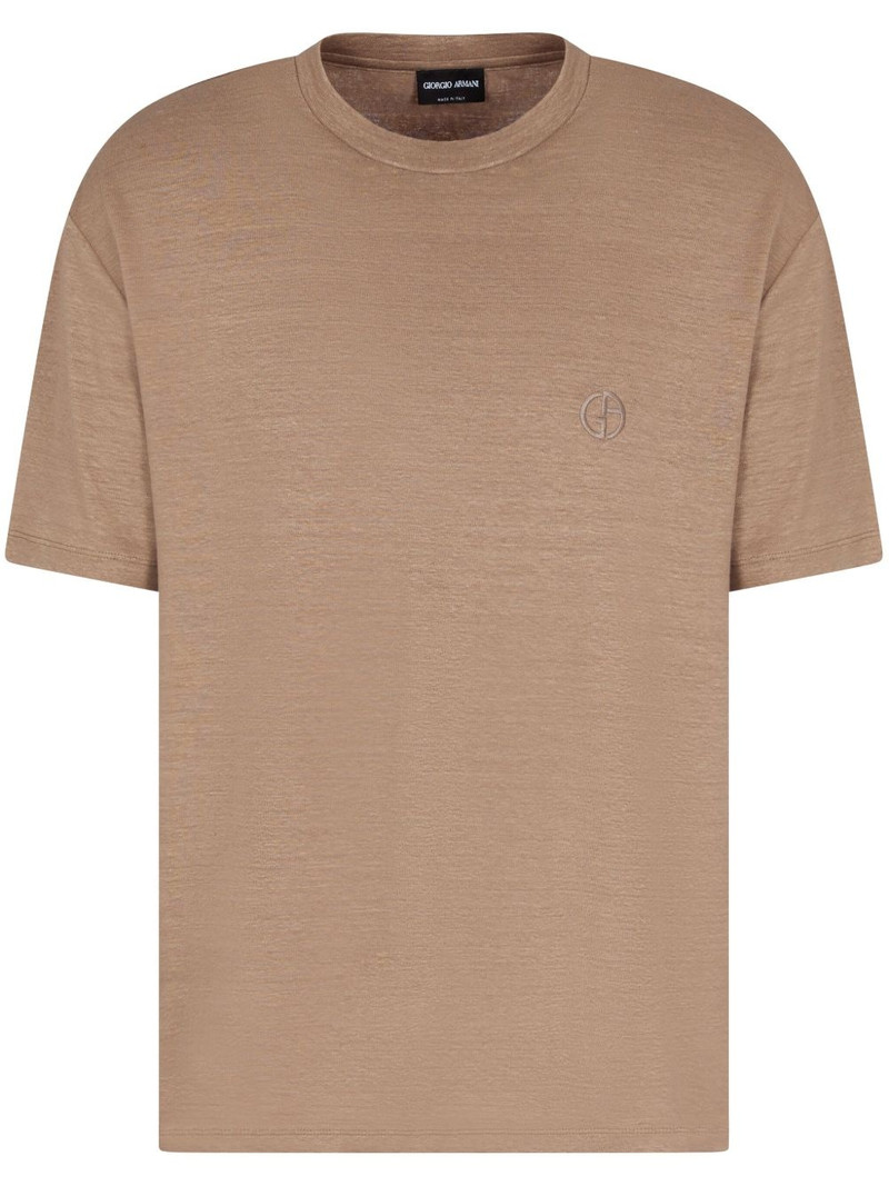 logo-embroidered T-shirt 1