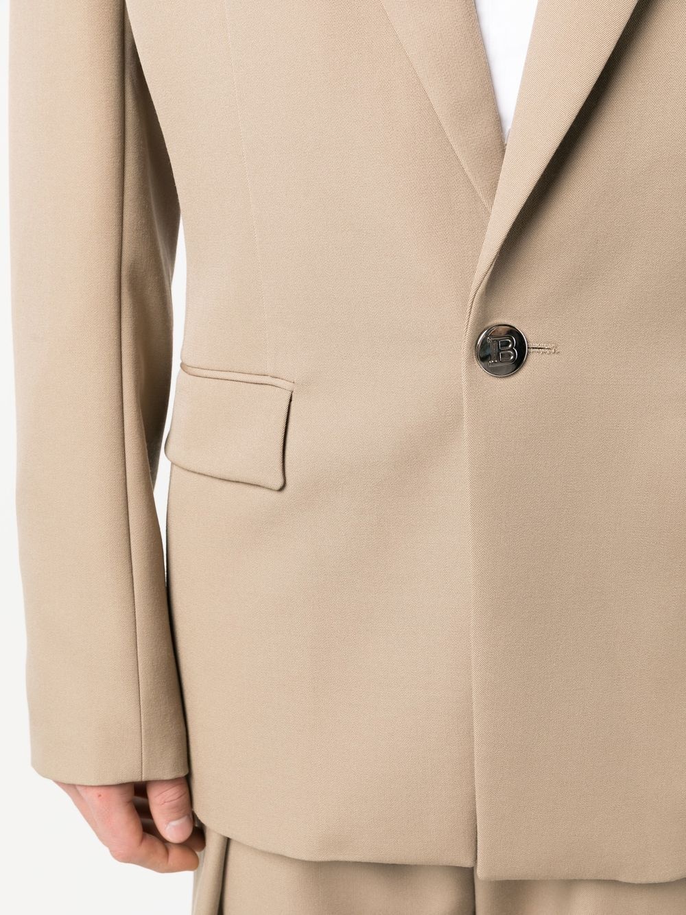 single-breasted wool suit jacket - 5