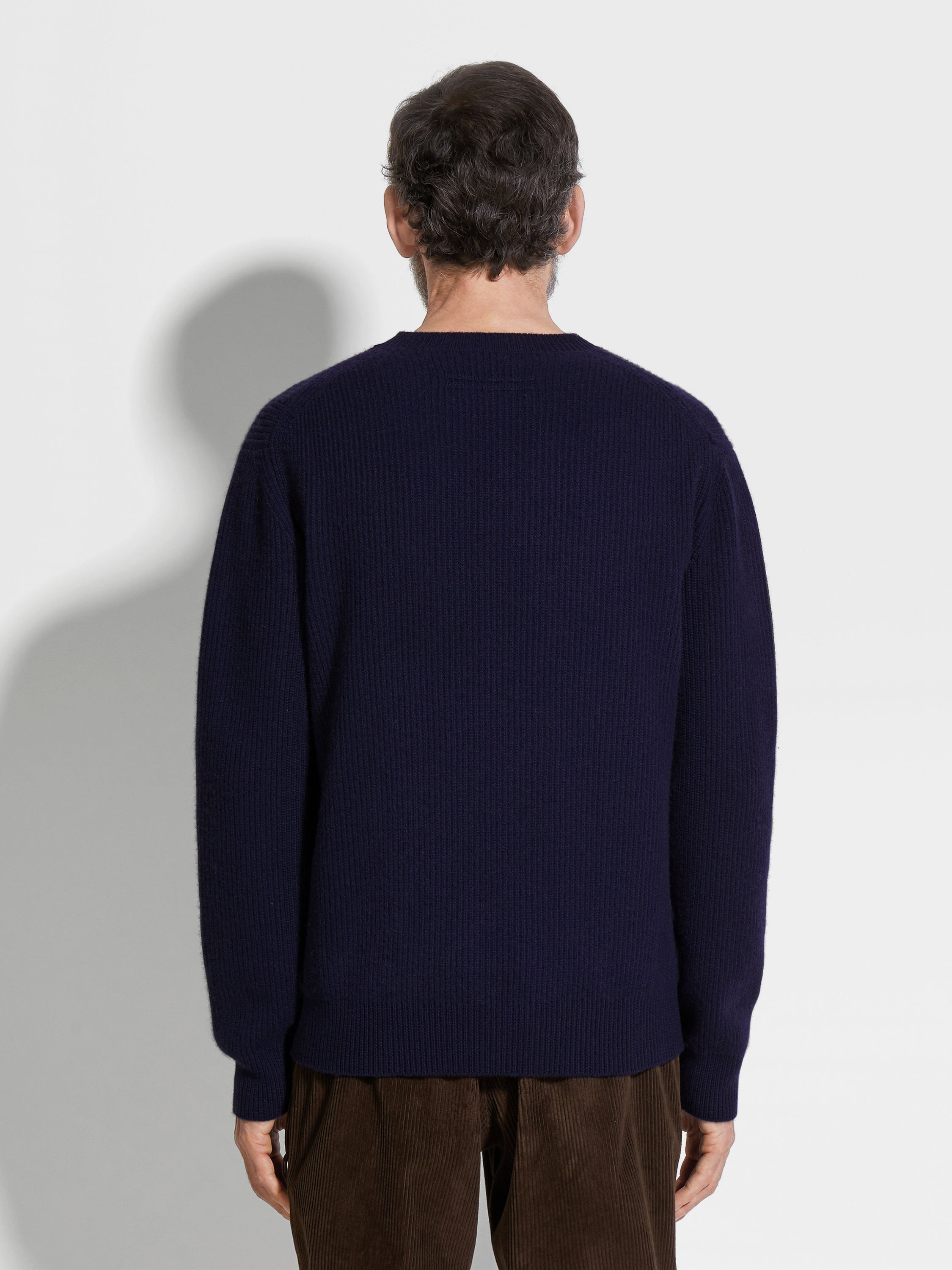 INK BLUE OASI CASHMERE CREWNECK - 5