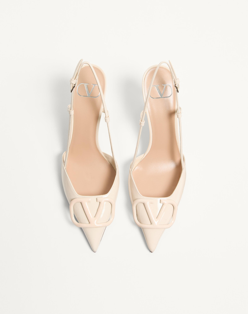 VLOGO SIGNATURE PATENT LEATHER SLINGBACK PUMP 80MM / 3.15 IN. 4