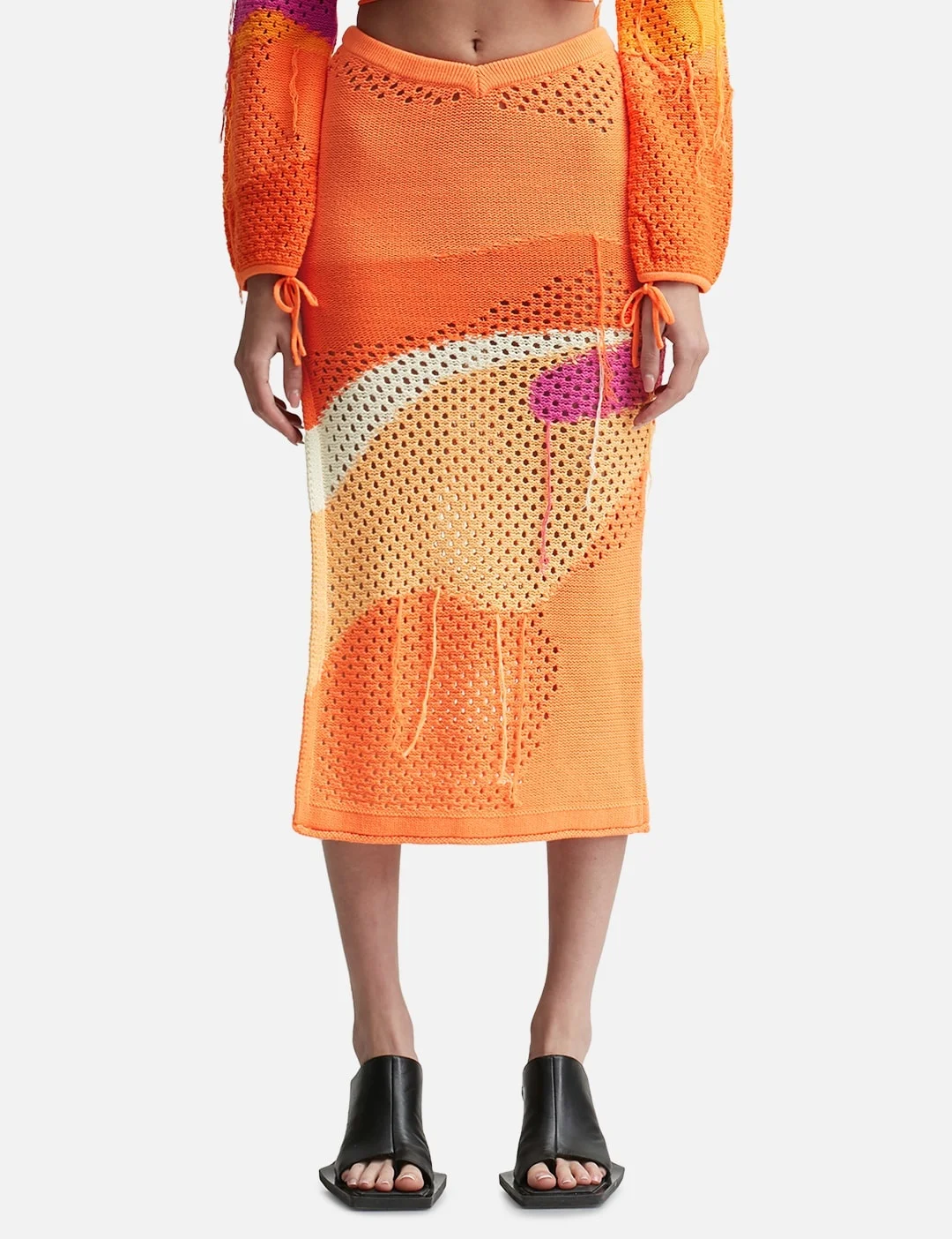 POMPELMO SUNSET KNIT SKIRT - 1