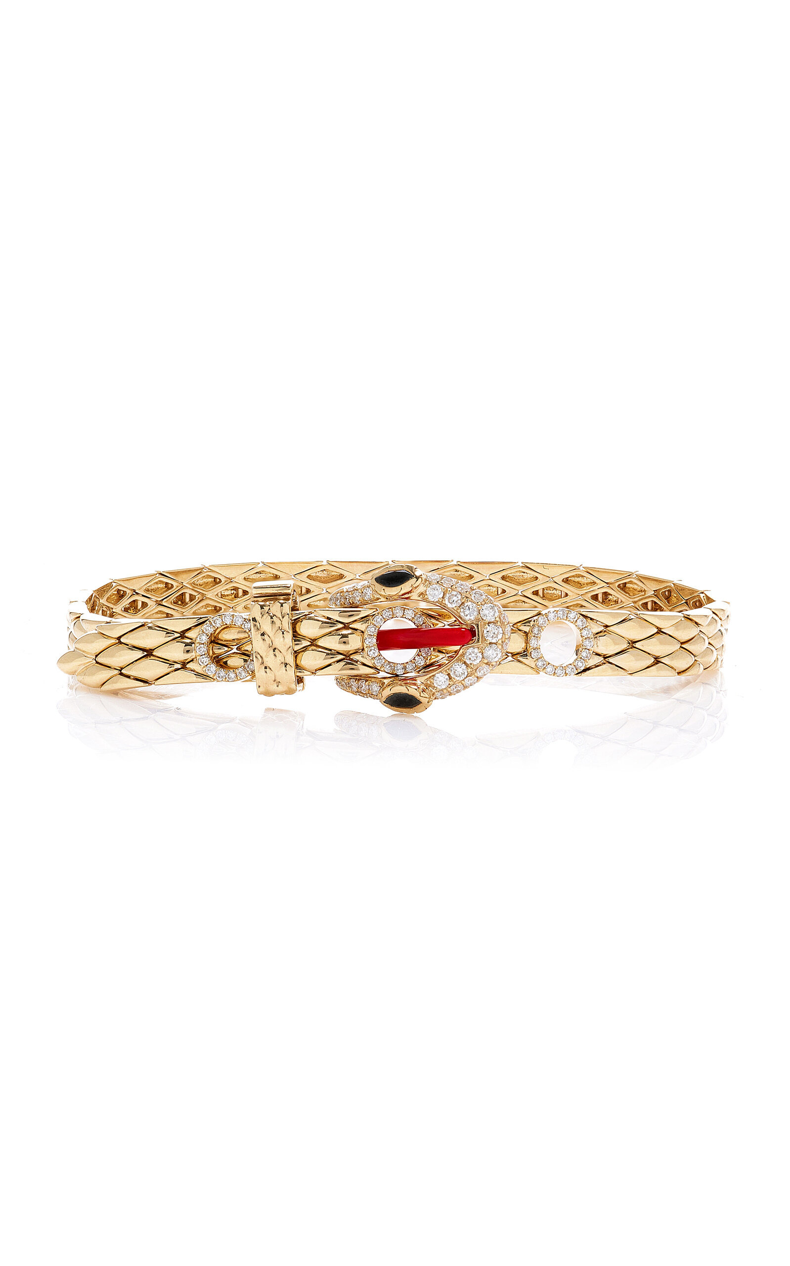 Python 9K Yellow Gold Diamond Bracelet gold - 3