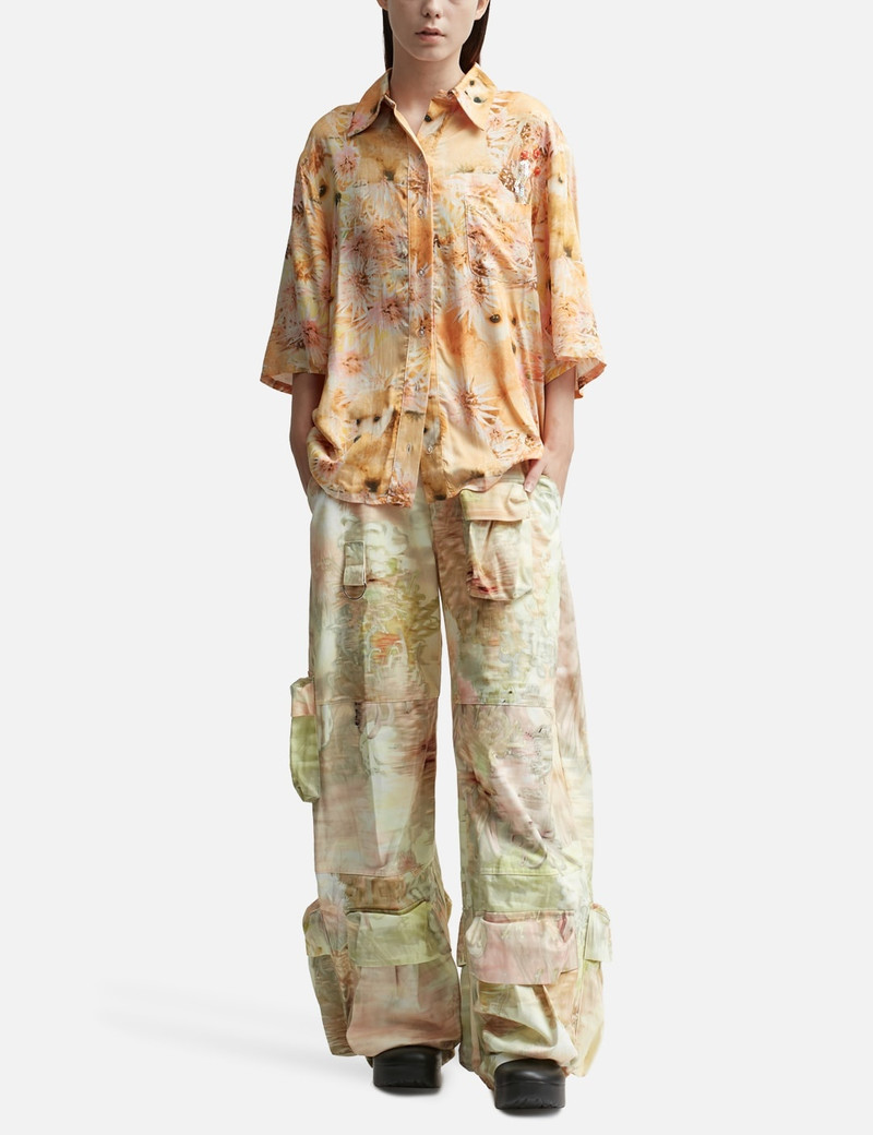 Collina Strada SPIKEY PUPPY SEQUIN MARKET BUTTON-UP SHIRT outlook