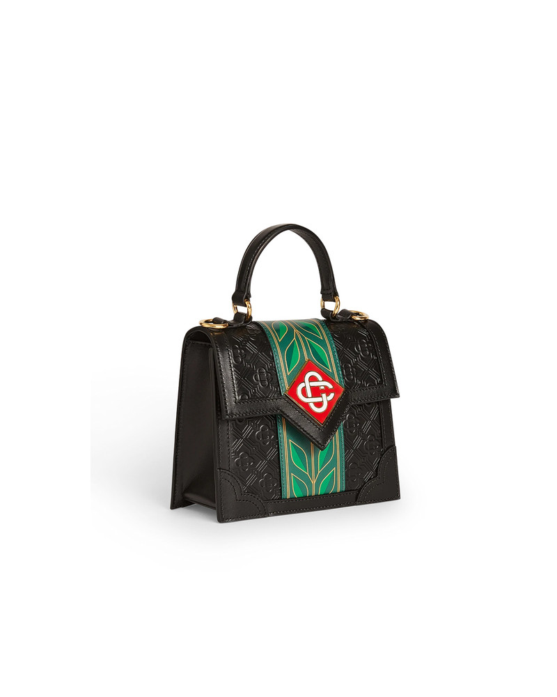 CASABLANCA Black Laurel Mini Jeanne Bag | Casablanca Paris outlook