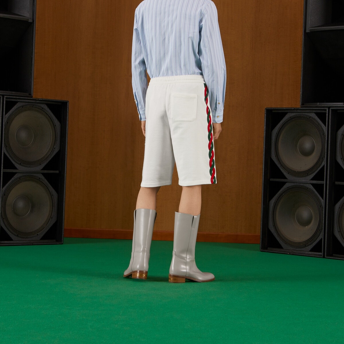 Cotton jersey shorts with Interlocking G - 8