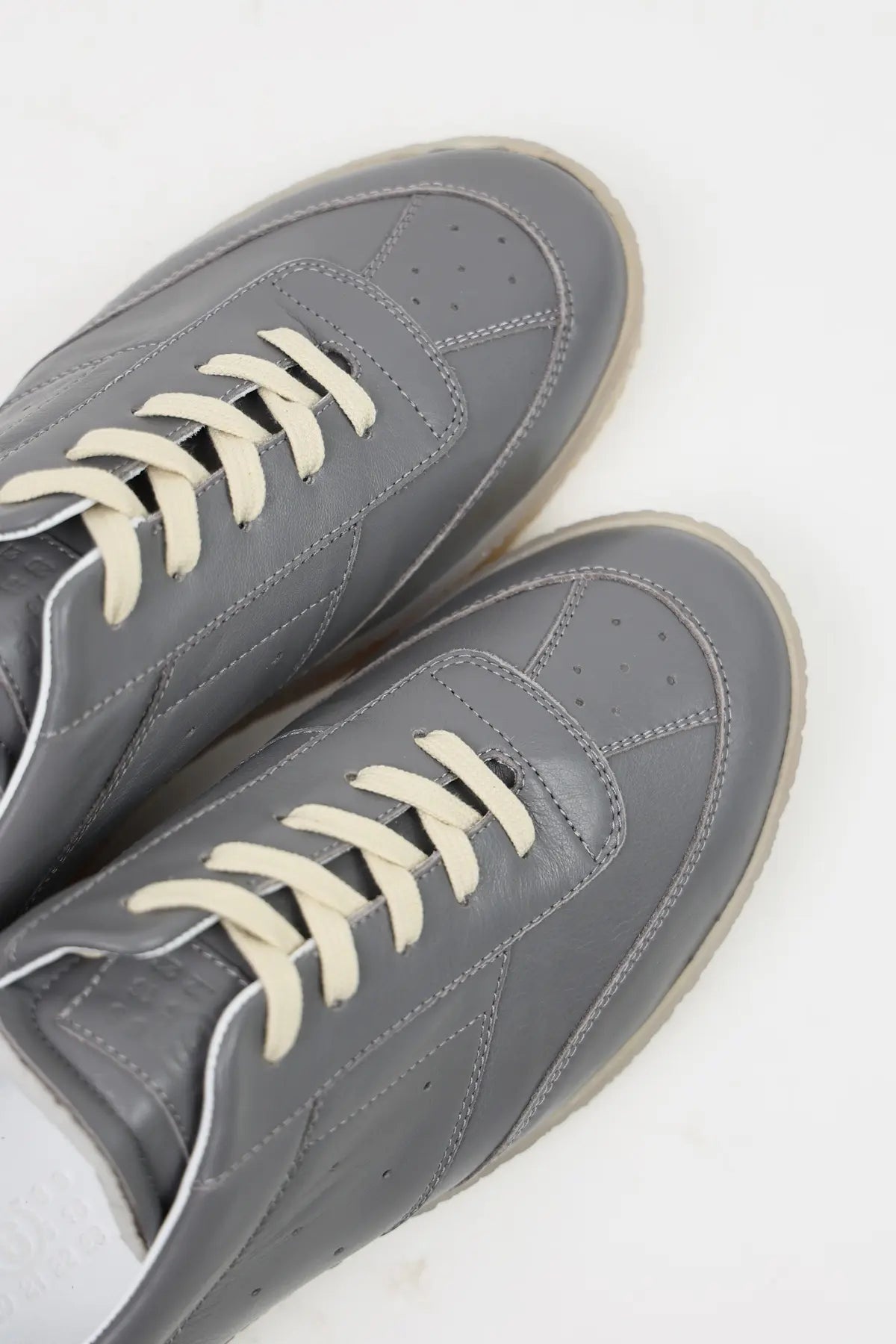 Leather 6 Court Sneakers - Grey - 6
