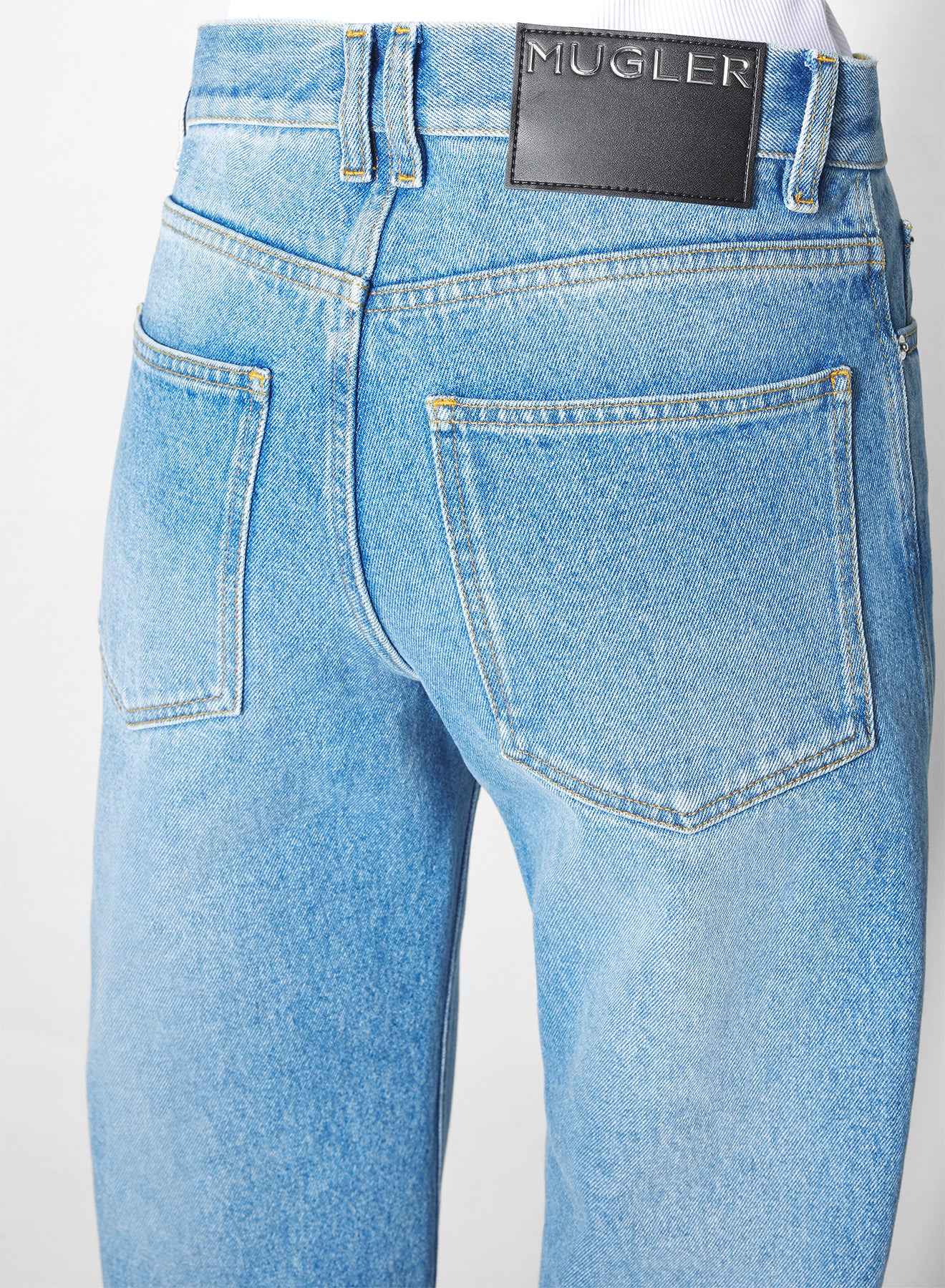 straight blue denim jeans - 3