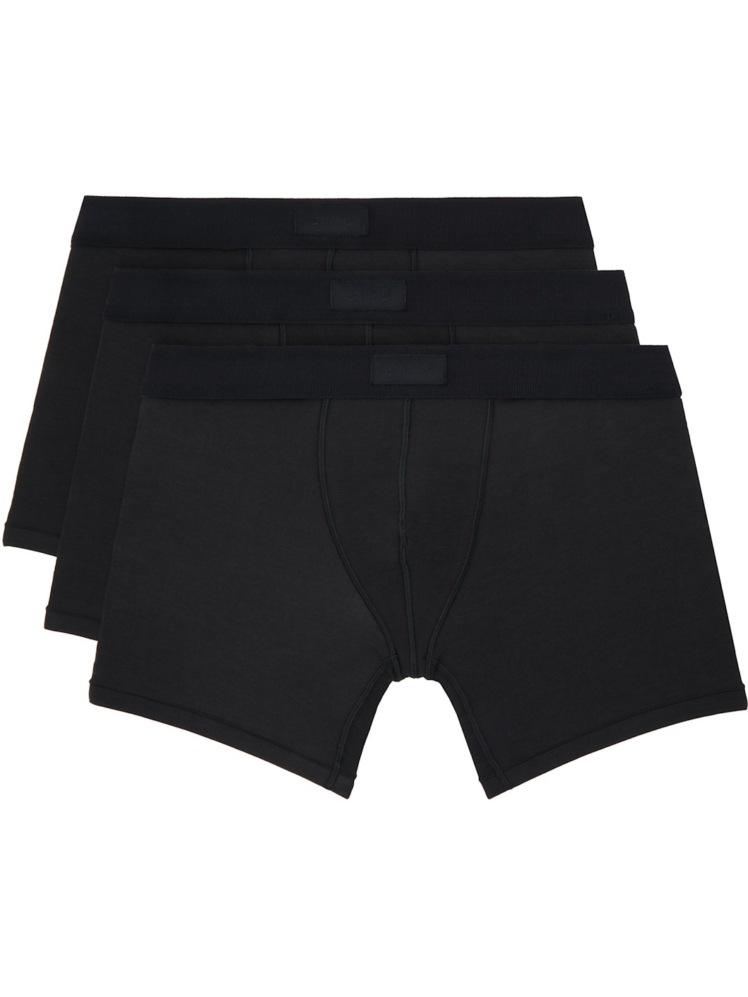 Three-Pack Black SKIMS Cotton 5" Boxer Briefs - 1