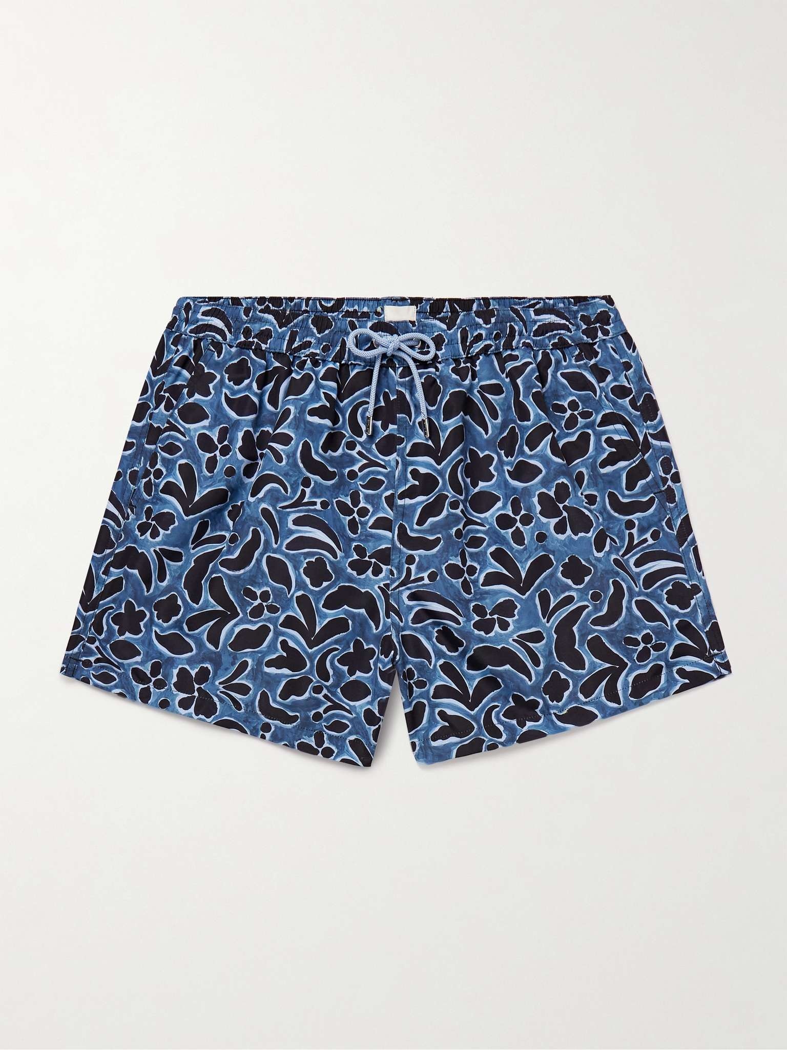 Slim-Fit Short-Length Printed Recycled Swim Shorts - 1
