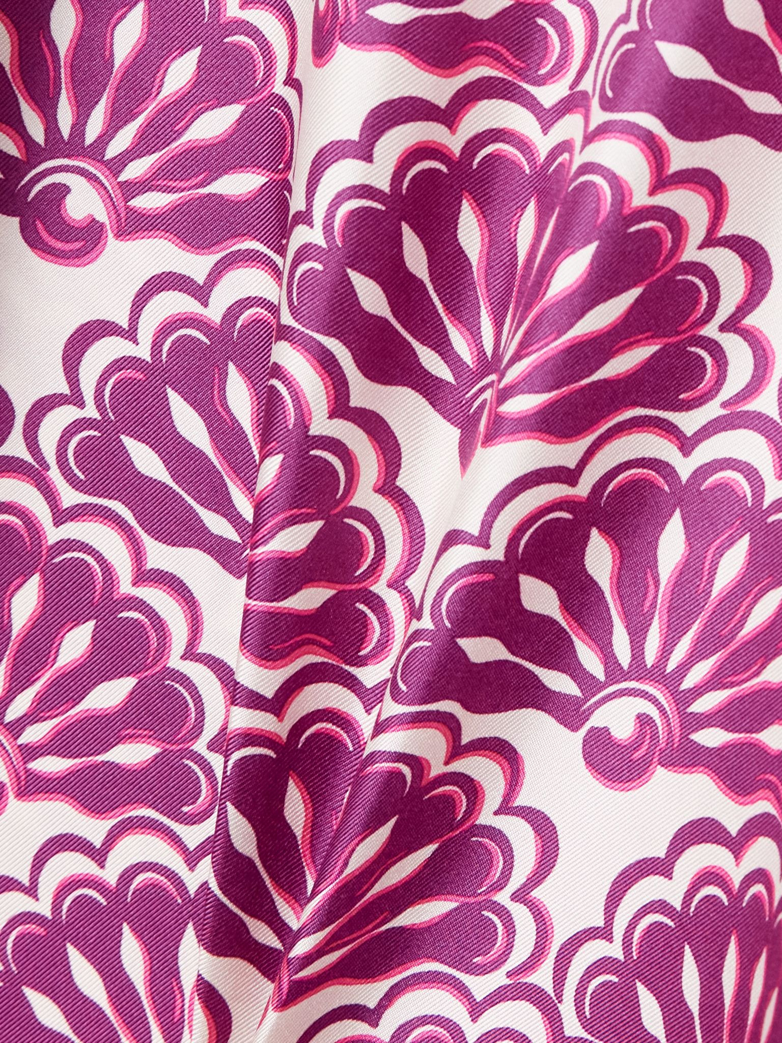Printed silk-twill mini dress Red - 4