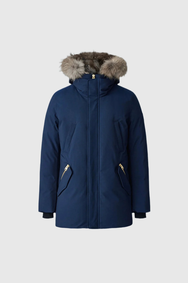 EDWARD-F 2-in-1 down parka with hooded bib and natural fur for men 1