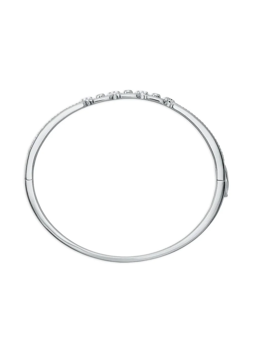 Astor Link Small textured-detail pave bracelet - 1